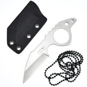 Tragbares Minimesser aus einem St??ck aus Stahl Neck Knife